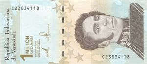 1 million bolívares (3 Sep 2020)