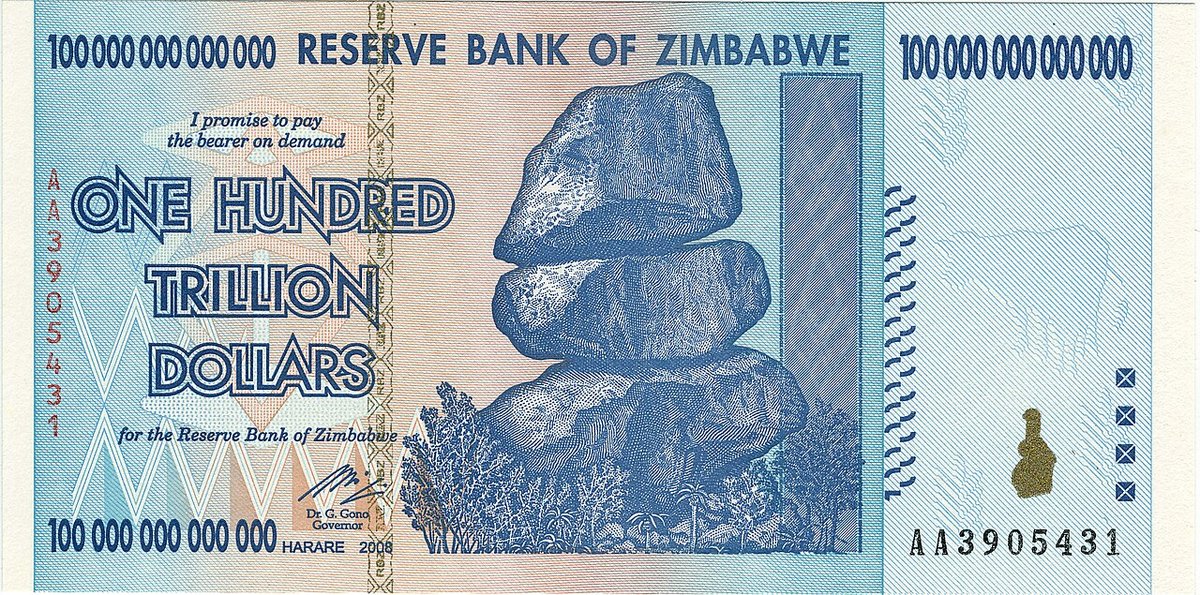 100 trillion dollars (Harare 2008)