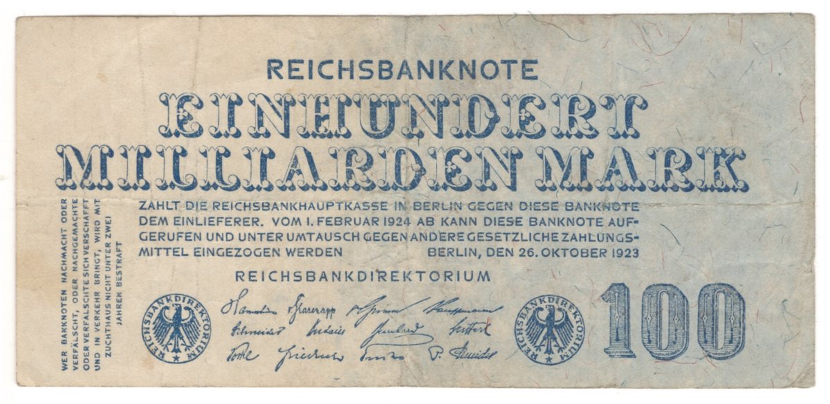 100 billion marks (26 Oct 1923)