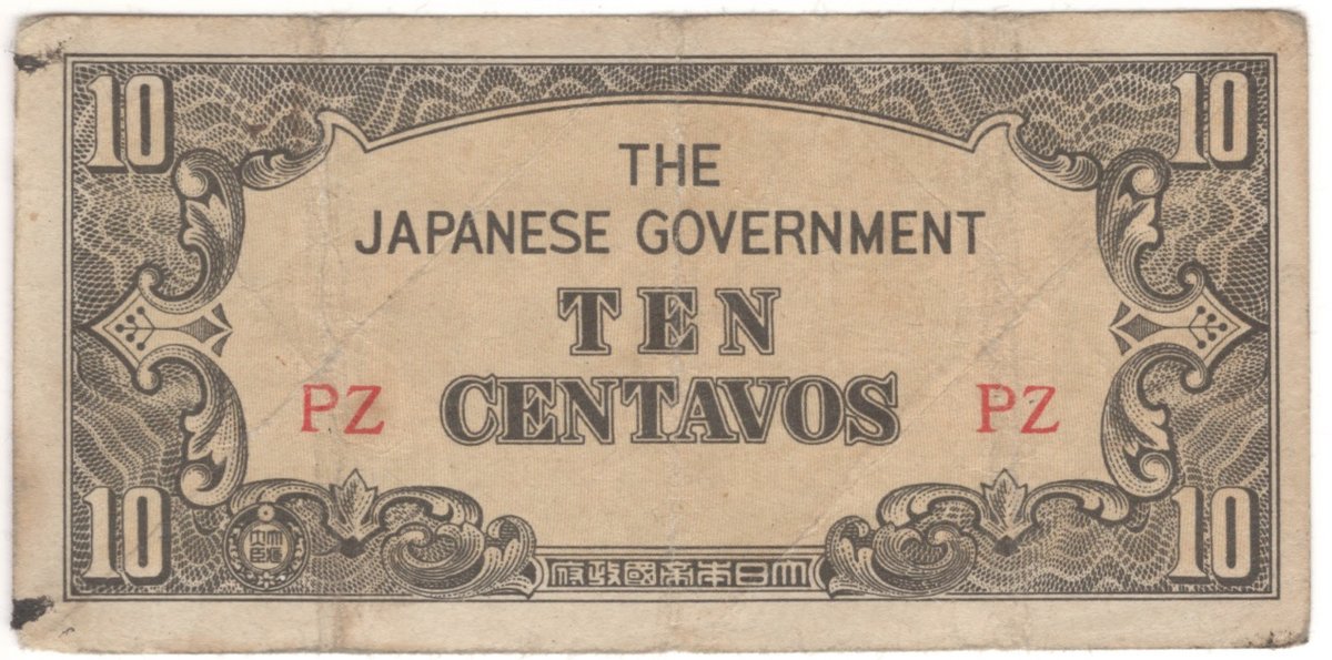 10 centavos, Japanese occupation (1942)
