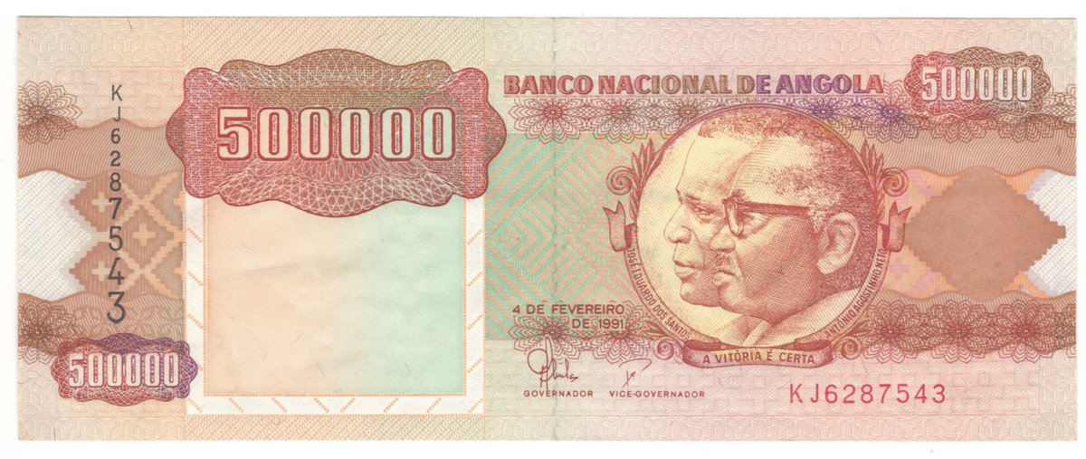 500,000 kwanzas (4 Feb 1991)